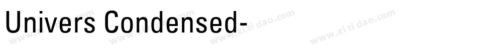 Univers Condensed字体转换